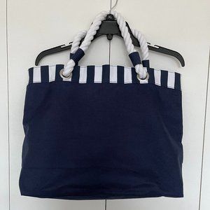 canvas tote bag blue/navy marine